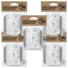 BrainExploder Door Silencer Strike Plate - Flexible, Noise Eliminating Fix for Loud Latches, Fits with No Modifications, Stops Slamming, Perfect for Nursery, Bedroom, Sleepers, Auditory Issues