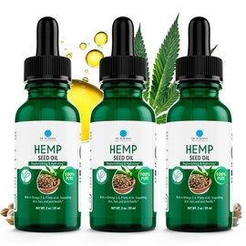 Dr. Robaina Hemp Seed Oil 2 oz – Cold Pressed for Skin & Massage – Deep Hydration, Omega 3 6 9 – Fast Absorbing, Non-Greasy – Made in USA – No Additives