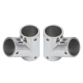 1 Pair of Boat Handrail Fittings Parts 60 Degree 316 Stainless Steel Marine Hardware Left RightDia22mm(7/8in)