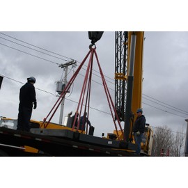 Grey Endless 2 Foot Polyester Round Sling | 31,000 lb. Vertical Capacity | 24,800 lb. Choker | 62,000 lb. Basket | 4-5/16" Relaxed Width | Hanes Supply (HSI) Heavy Duty Sling