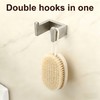 Mgoodoo 2 Pack Double Towel Hook Brushed Nickel 304 Stainless