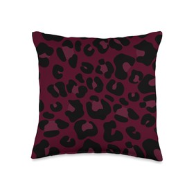Watermelon Red Print Leopard Cheetah Animal Print Watermelon Red Cheetah Leopard Print Animal Skin Cute Trendy Throw Pillow, 16x16, Multicolor