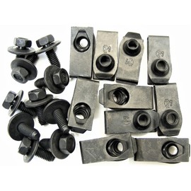 Retro-Motive Body Bolts & U-nut Clips for Dodge Truck- M6-1.0 x 16mm Long- 10mm Hex- 20 pcs- (1915/1925) #2111