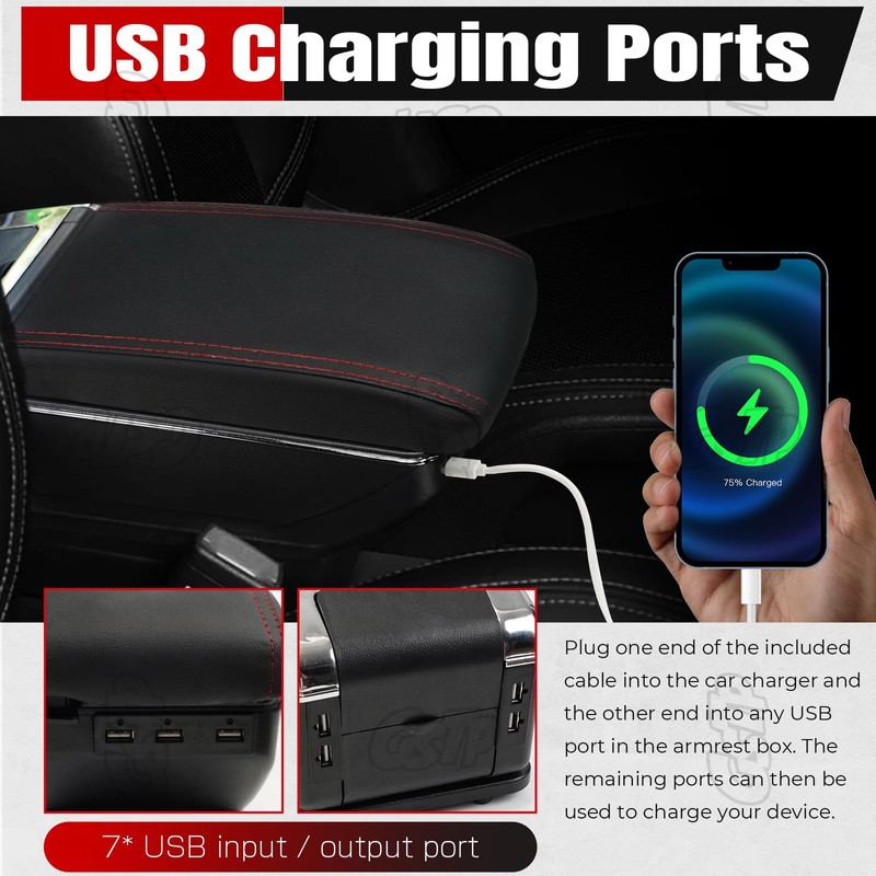 GSTP Center Console Armrest Compatible with Nissan Kicks 2016 2017