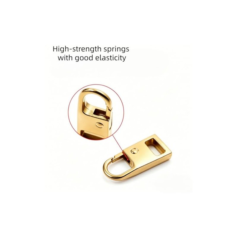 Zipper Pull Replacement,6 Pcs Metal Zipper Repair Tab for Luggage