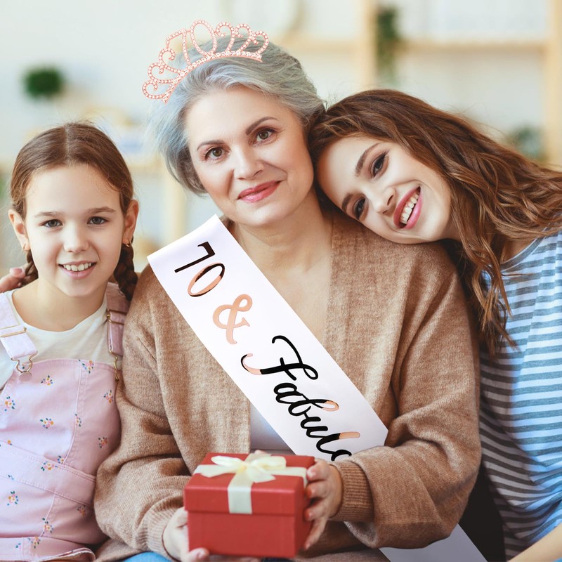 CIEHER 70th Birthday Set: Crown + Sash, Decorations, Gifts, Photo