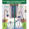 Artibear Adjustable Outdoor Shepherd Hook Stand with 5 Prong Base,