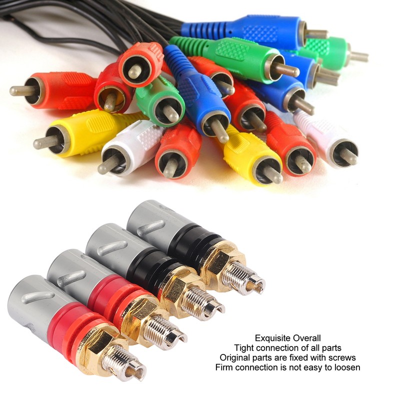 Amplifier Binding Post Soldering Free Pure Red Copper Rhodium Plated