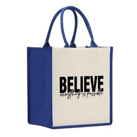 Boss Lady Gifts for Women, Cool Gifts for Bosses Supervisor Friends Appreciation, Blue Waterproof Tote Bag Shopping Bags Boss Day Leadership Gifts, Inspirational Work Bag Reusable Grocery Bags