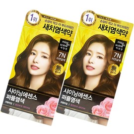 Mise-en-scène All New Shining Essence 7N Natural Brown x2 Gray Gray Cover / 미쟝센 올뉴 샤이닝 에센스 7N 자연갈색 x2개 새치커버