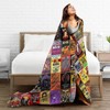 Rock Band Collage Flannel Blanket Lightweight Cozy Bed Blankets Soft
