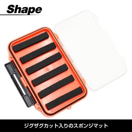 Waku Fimac Fly Case, Clear Plastic Case, Dry Flies, Nymph Storage, Compact, Durable, Lightweight, Waterproof Design, Management Fishing Area, Mountain Streams, Portable