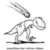 'Dinosaur & Meteorite' Clear Sticker Decal – Waterproof Film for