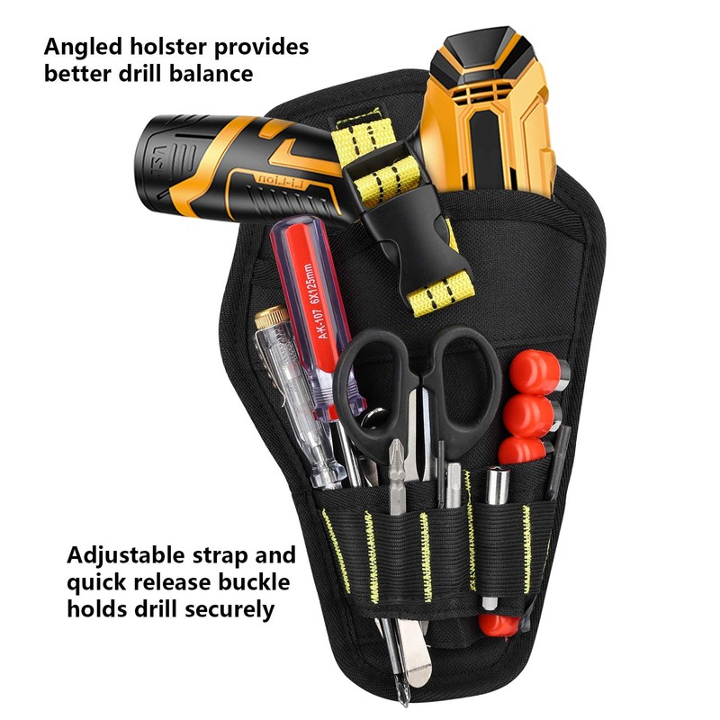 Hippodance Tool Holder for Cordless Screwdrivers, Tool Belt Bag for