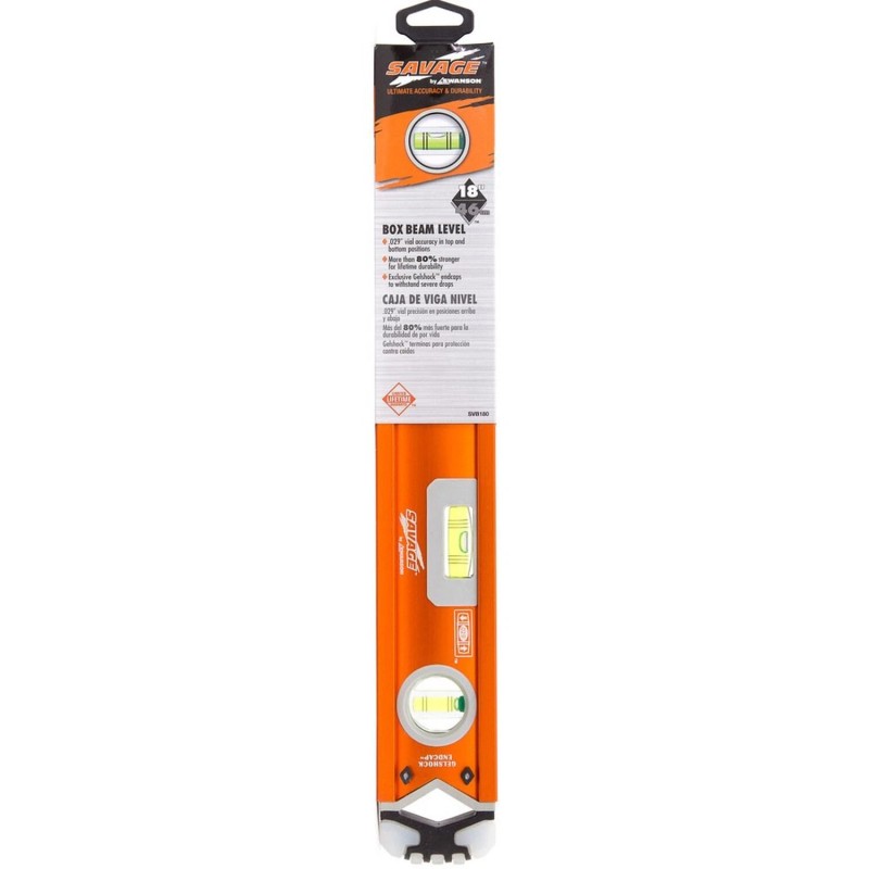 Swanson Tool 18 In. Savage Box Beam Level with GELSHOCK™