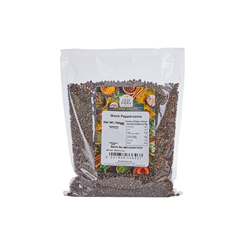 Old India Black Peppercorns 750 g