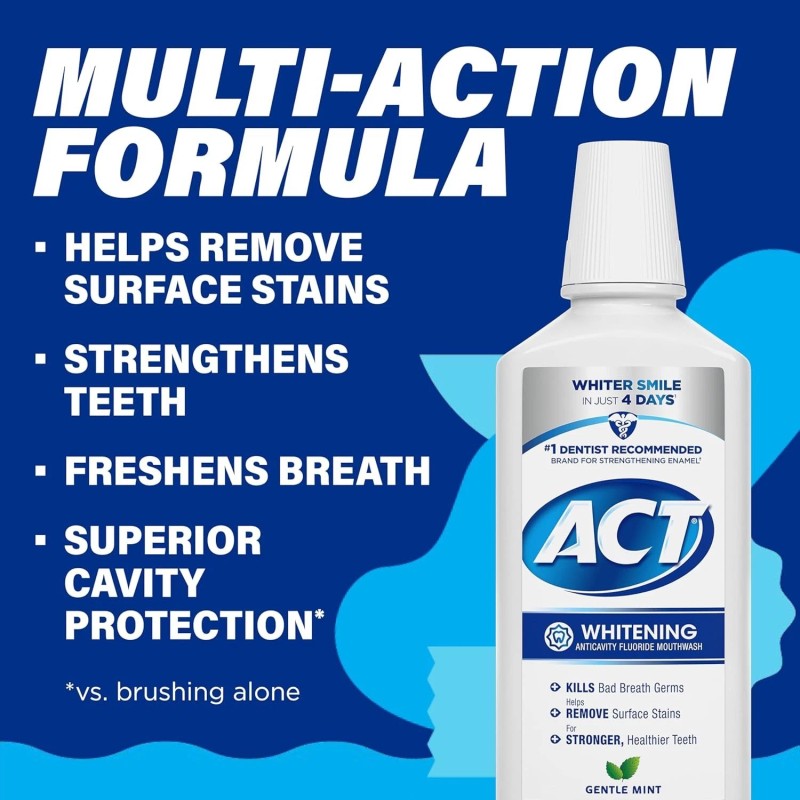 Act Whitening + Anticavity Fluoride Mouthwash 16.9 fl. oz. With