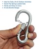 BEWISHOME 4 Pack Carabiner Hooks Hammock Locking Solid Metal D