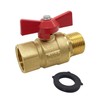 BesNPT Garden Hose Shut Off Valve Full Flow,Brass 3/4” GHT