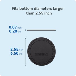 Prurex Silicone Bottom Protector for the Bottom of Mugs and Other Containers with a Bottom Diameter of 2.55" 65 mm,Multi-Use Non-Slip Mat(6 Pack)