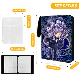 sabermaster Trading ygo Card Binder Fits 900 Cards Card Collector Album Holder,with 50 Removable Sleeves Toys Gifts for Boys Girls (2)