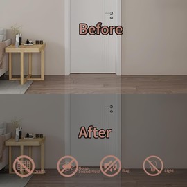 Door Seal, Door Broom, Under Door Weather Strip, Under Door Seal (1, Brown)