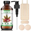 Castor Oil Pack Wrap with 8Fl.Oz Cold Pressed Unrefined Glass
