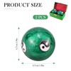 Qerutk 1 Pair Soild Marble Baoding Balls, Chinese Tai Chi