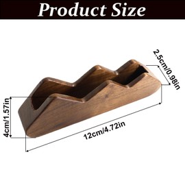 BE-TOOL 1 Pcs Wood Business Card Holder Mountain Business Card Stand Desktop Wooden Business Card Holder Easy to Clean for Home Office Desktop