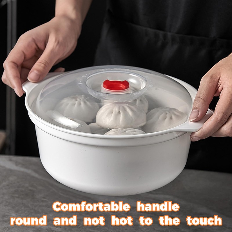Microwavable Bowls With Lids, Microwave Ramen Bowl with Steam Rack,