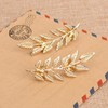 coadipress Gentlemen Gold Silver Leaf Brooches Simple Elegant Retro Double