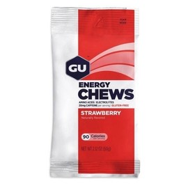 GU Energy Chews Strawberry with Caffeine 16 Chewable Gummies