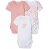 NAME IT Baby-Mädchen NBFBODY 3P SS NOOS Body, Mehrfarbig (Rose