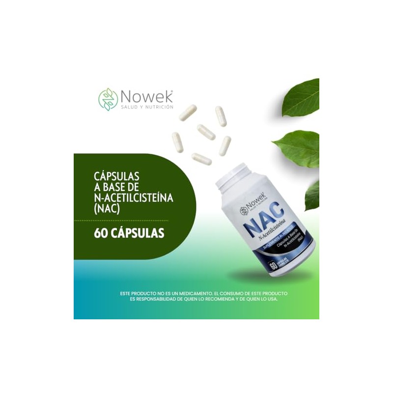 Nowek Nac Cápsulas Suplemento Alimenticio Ingredientes Naturales Frasco