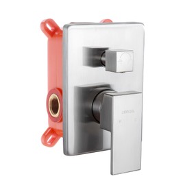 DEOLER Wall Mount Shower Pressure Balance Valves, Solid Brass Shower Valve Replacement 2 Function Shower Handle Valve Dual Function Shower Mixer Valves, Brushed Nickel