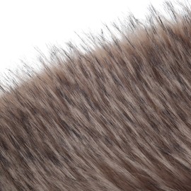 Soul Young Faux Fur Collar Women's Neck Warmer Scarf Wrap(80cm,31.5in,Cameo With Tips)