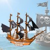 3D Wooden Pirate Ship Puzzle 102pcs DIY Model Kit –