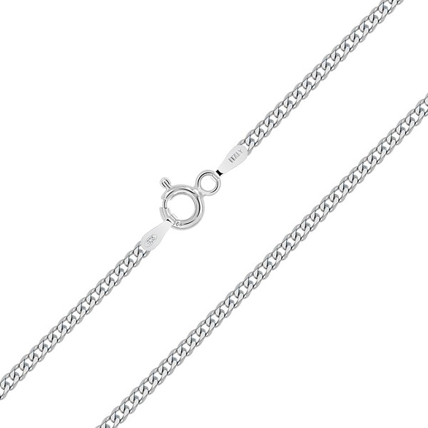PLANETYS - Flat Curb Chain 2 mm Width 925 Sterling