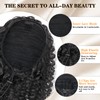 PREMPO Ponytail Extension Drawstring Ponytail for Black Women, Afro Kinky
