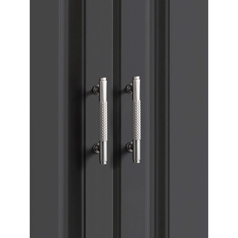 SORWDUERM 10 Pack Brushed Nickel Knurled Cabinet Knobs 2 inch(50mm)