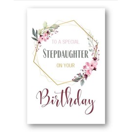 Second Ave Hexagon Stepdaughter Birthday Greetings Card