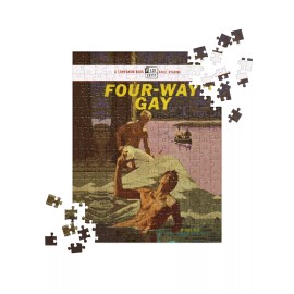 Hommi Publishing Four-Way Gay  Vintage Gay Pulp 250 Piece 10x14" Jigsaw Puzzle
