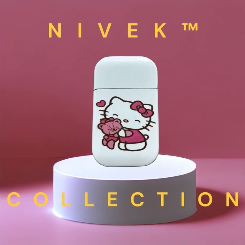 NIVEK Kulomi Lighter Kitty KT Torch Lighter Pink Flame Pocket