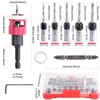 YUENTOEN 6Pcs Countersink Drill Bit Set with Low Friction Depth