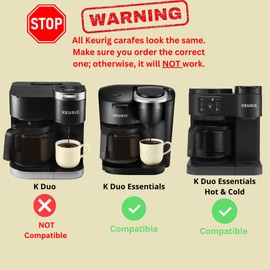 Replacement 12-Cup Coffee Pot Carafe for Keurig K-Duo Essentials & K-Duo Essentials Hot & Cold Brewer Models (K-Duo ESSENTIALS)