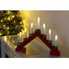 Christmas Concepts® Christmas Red Wooden Candle Bridge with Warm White