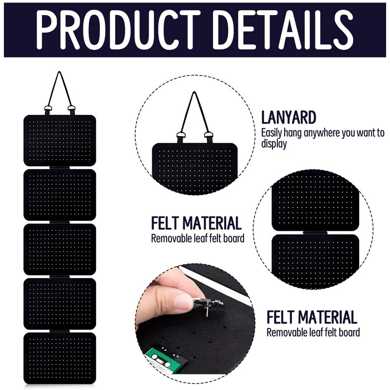 Pin Badge Display, Earring Storage Organiser 5 Sheet Hanging Jewellery