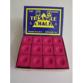 Box of 12 Red Triangle "King of them all" Pool and Snooker Table Chalks,