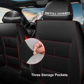 AOMSAZTO Front Seat Covers Custom Fit for Toyota Corolla 2020-2024 2025 Breathable Faux Leather Black Car Seat Covers Protector Cushion Accessories(2PCS Front)