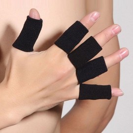 10-Piece Set Slim Finger & Thumb Joint Protector with Wrist Support Comfortable Red